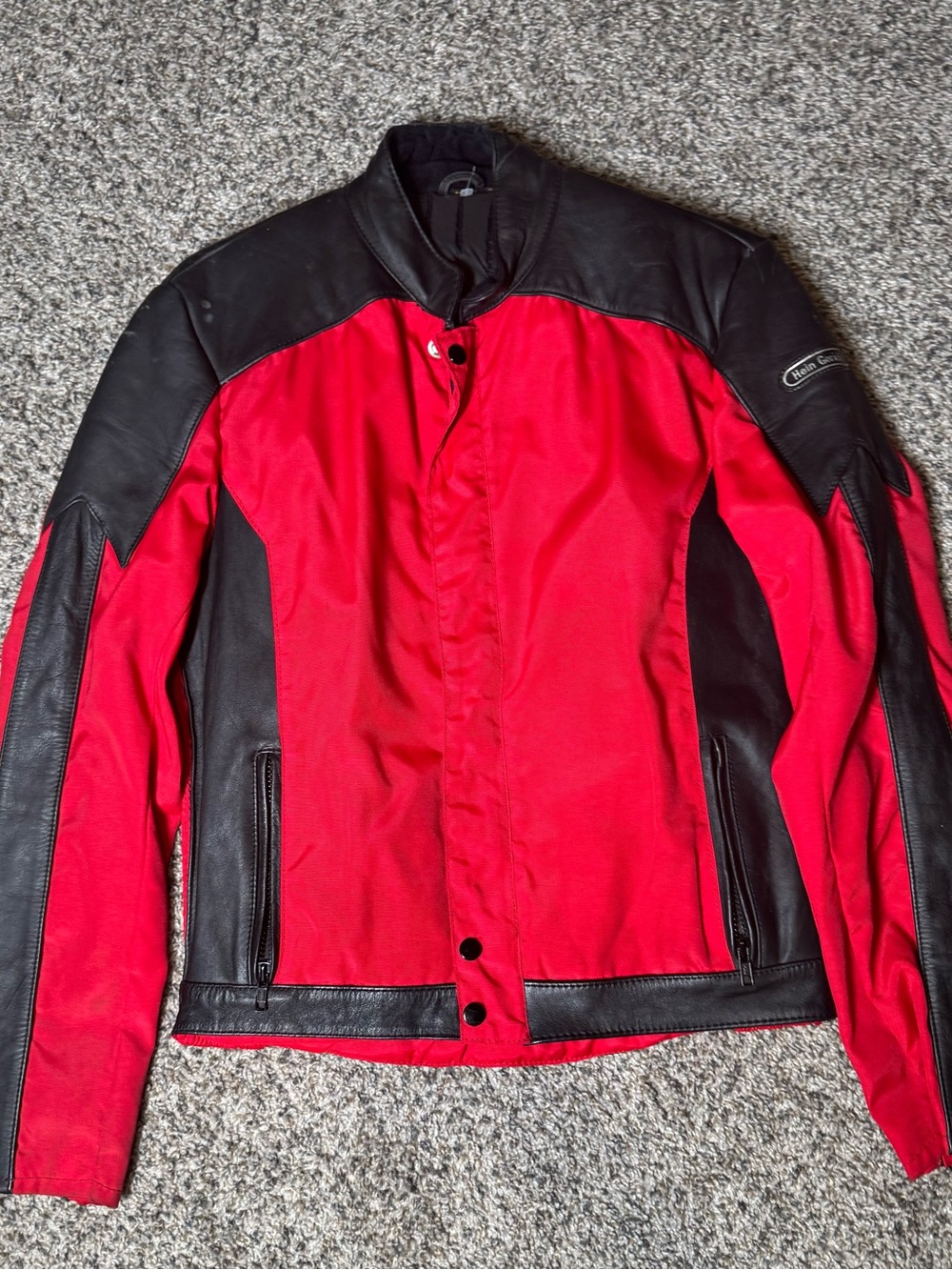 Vintage Hein Gericke Jacket Mens M
Red Black Leather Cordura Biker Cafe
Racer